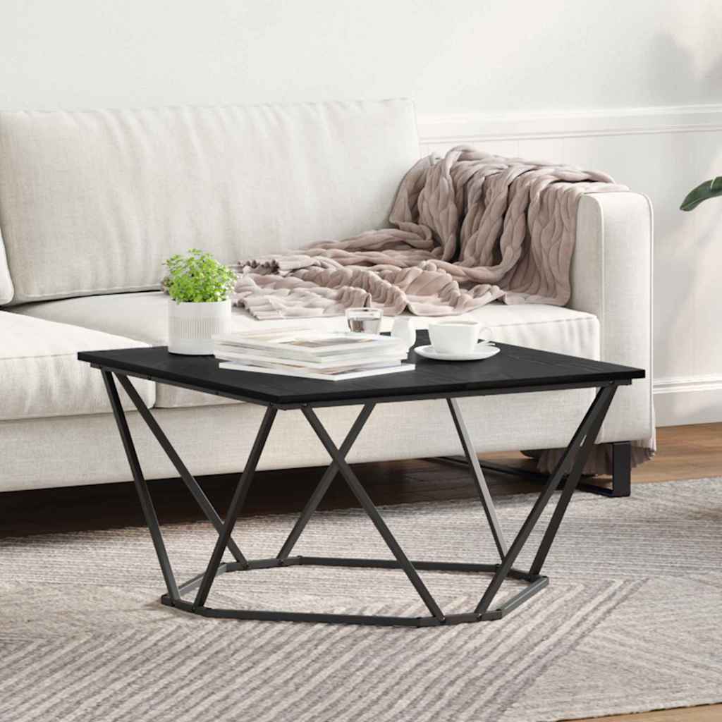 Tavolino da salotto Rovere Nero 80 x 80 x 45 cm