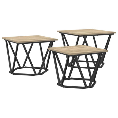 Tavolino da salotto 3 pcs Rovere Sonoma
