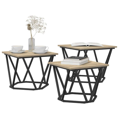 Tavolino da salotto 3 pcs Rovere Sonoma