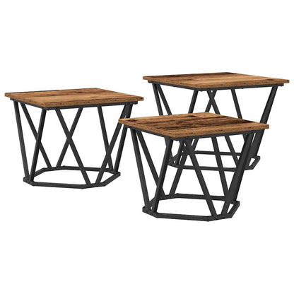 Tavolino da salotto 3 pcs Legno vecchio
