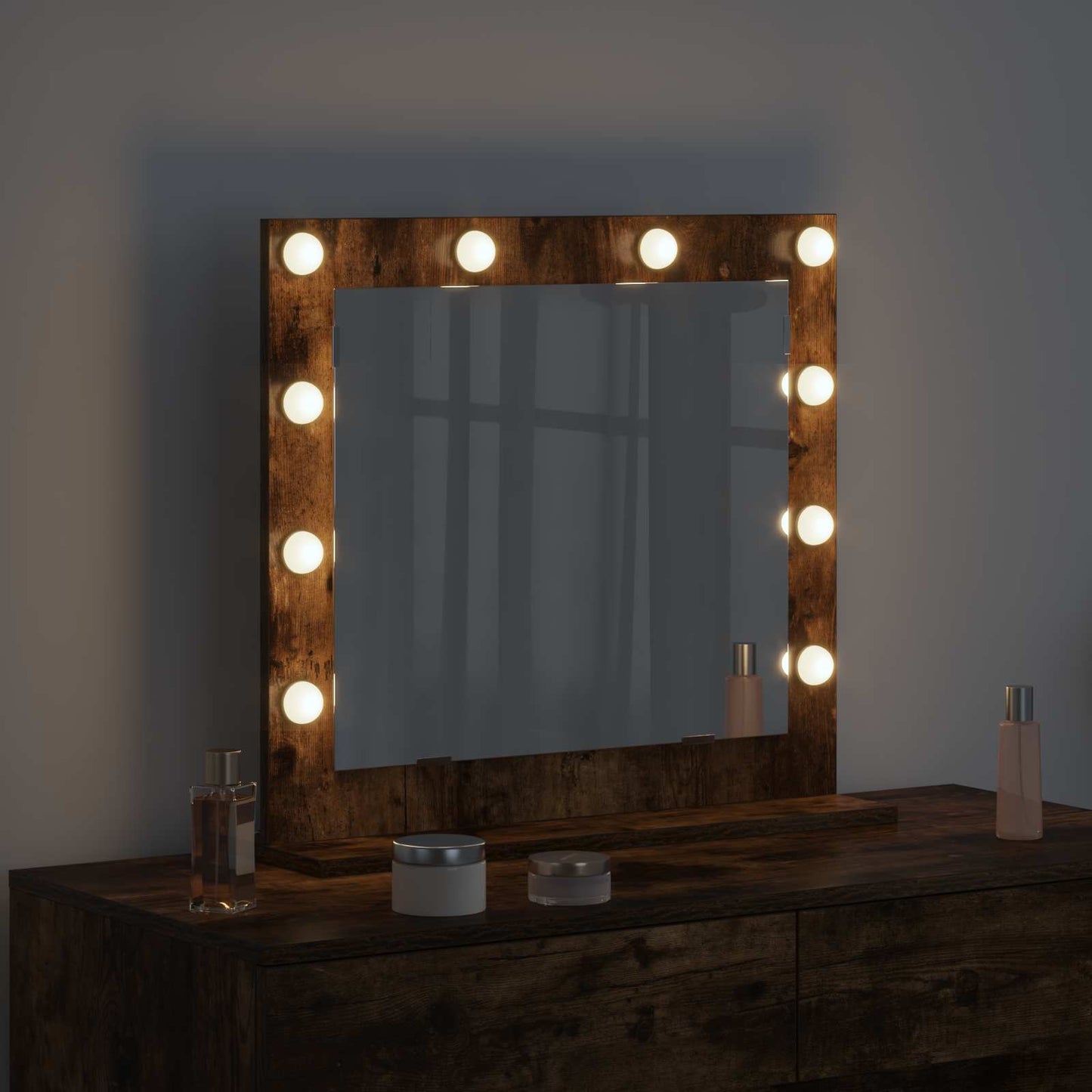 Specchio da VanitÃƒÂ  Rettangolare Rovere fumÃƒÂ© 60 x 55 x 18 cm