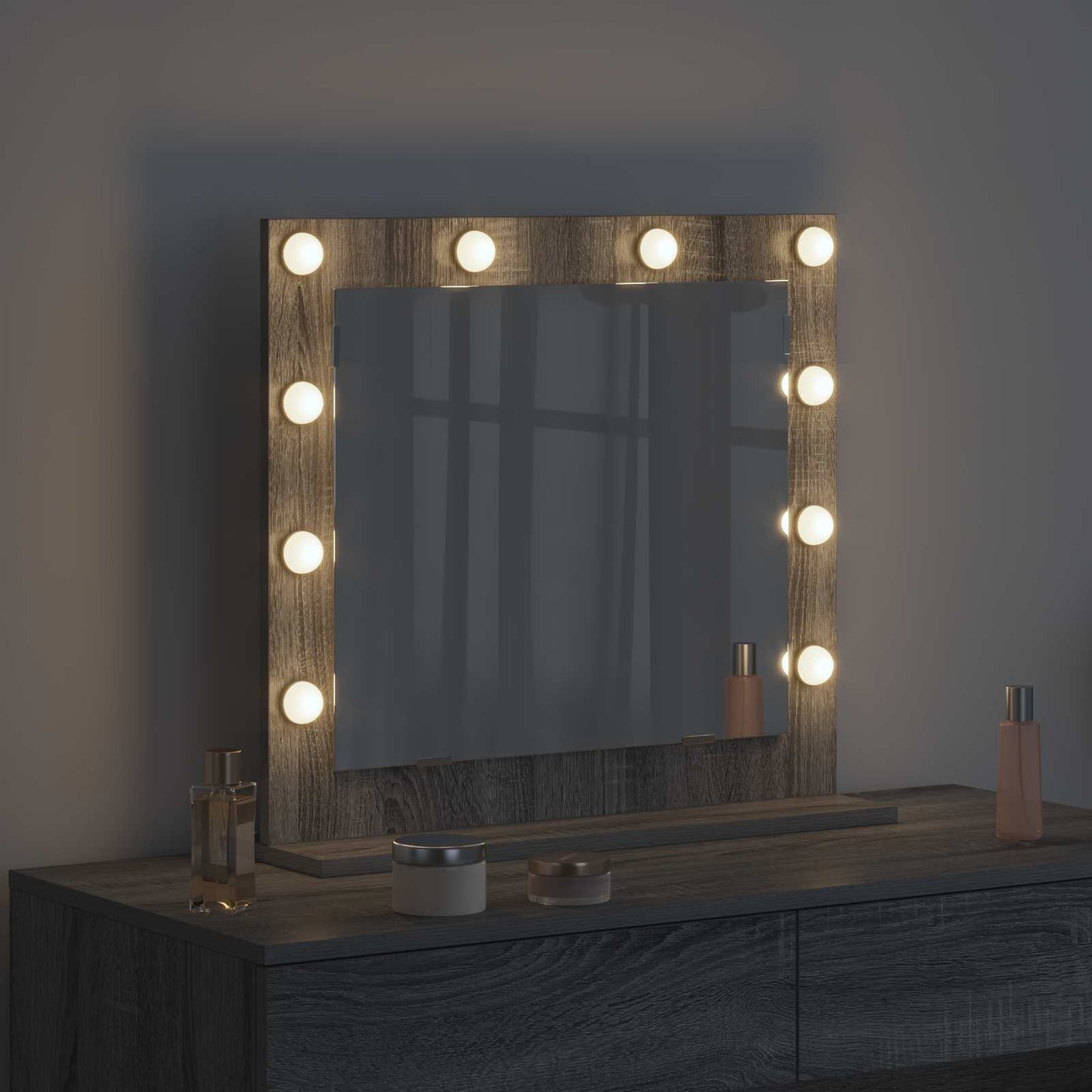 Specchio da VanitÃ  Rettangolare Grigio Sonoma 60 x 55 x 18 cm