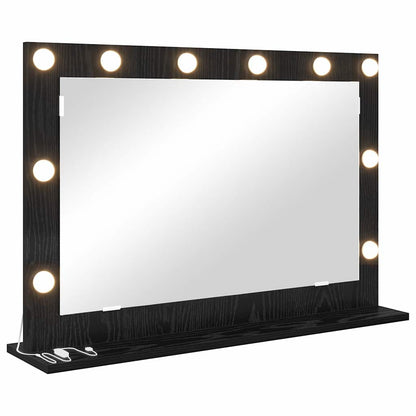 Specchio da VanitÃƒÂ  Rettangolare Rovere Nero 80 x 15 x 18 cm