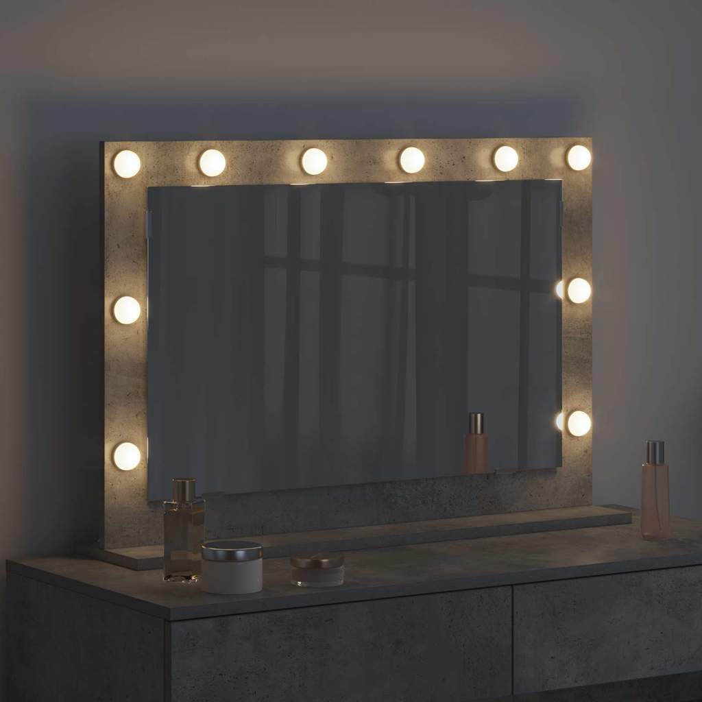 Specchio da VanitÃ  Rettangolare Grigio cemento 80 x 55 x 18 cm