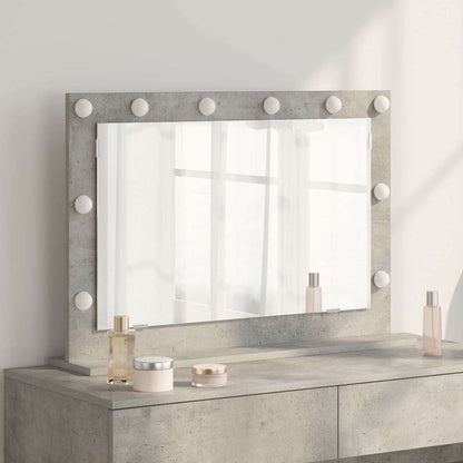Specchio da VanitÃ  Rettangolare Grigio cemento 80 x 55 x 18 cm