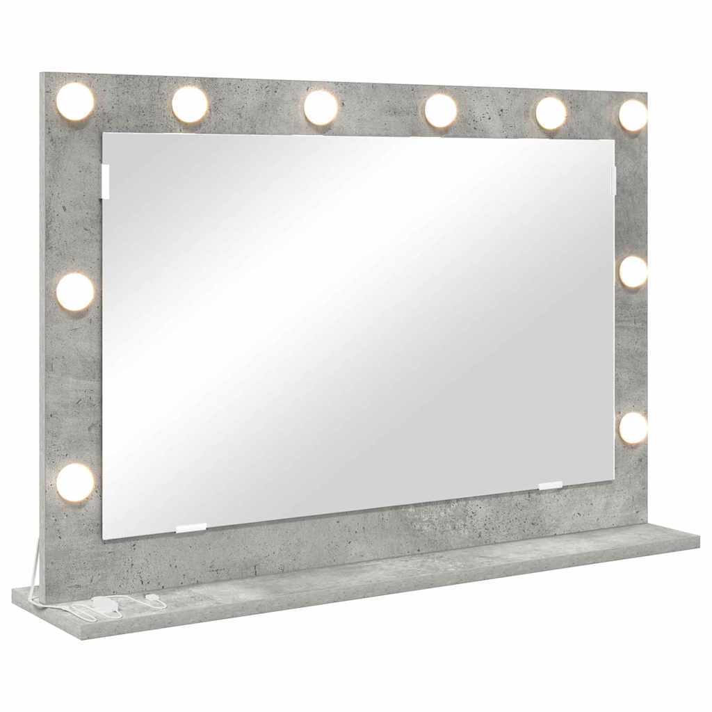 Specchio da VanitÃ  Rettangolare Grigio cemento 80 x 55 x 18 cm