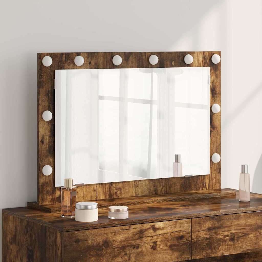 Specchio da VanitÃ  Rettangolare Rovere fumÃ© 80 x 55 x 18 cm