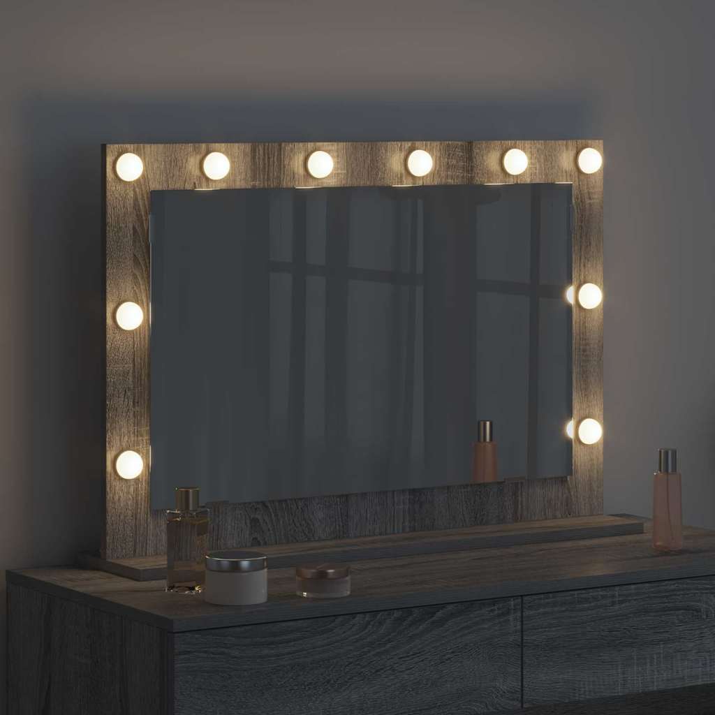 Specchio da VanitÃ  Rettangolare Grigio Sonoma 80 x 55 x 18 cm