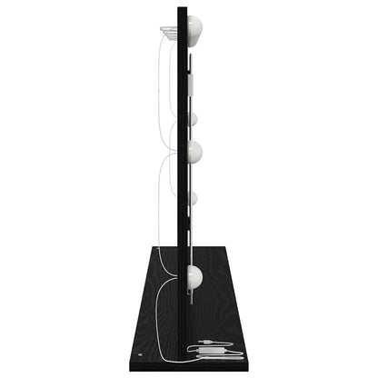 Specchio da Vanità Rettangolare Rovere Nero 100 x 55 x 18 cm