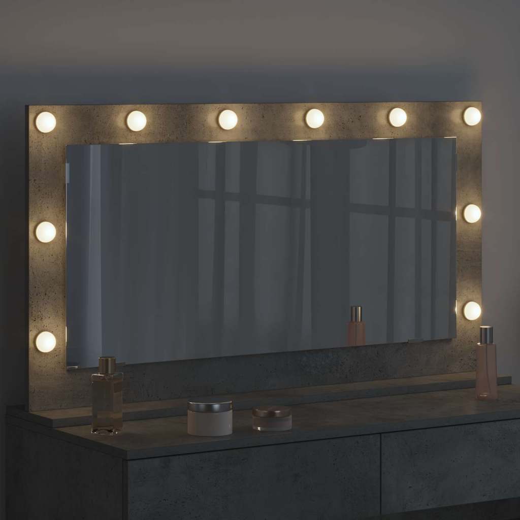 Specchio da VanitÃ  Rettangolare Grigio cemento 100 x 55 x 18 cm