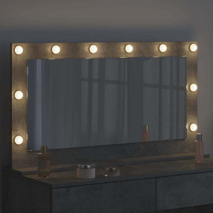 Specchio da VanitÃ  Rettangolare Grigio cemento 100 x 55 x 18 cm