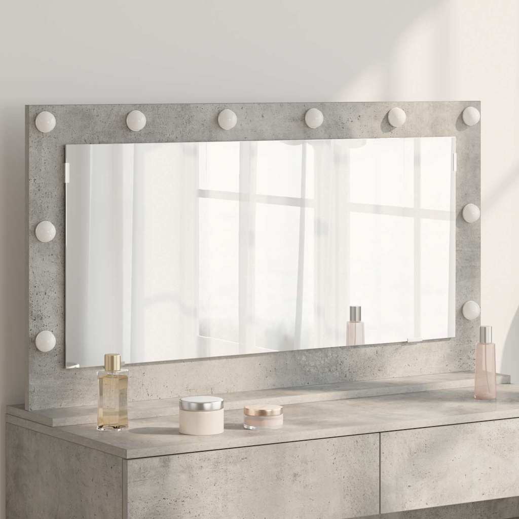 Specchio da VanitÃ  Rettangolare Grigio cemento 100 x 55 x 18 cm