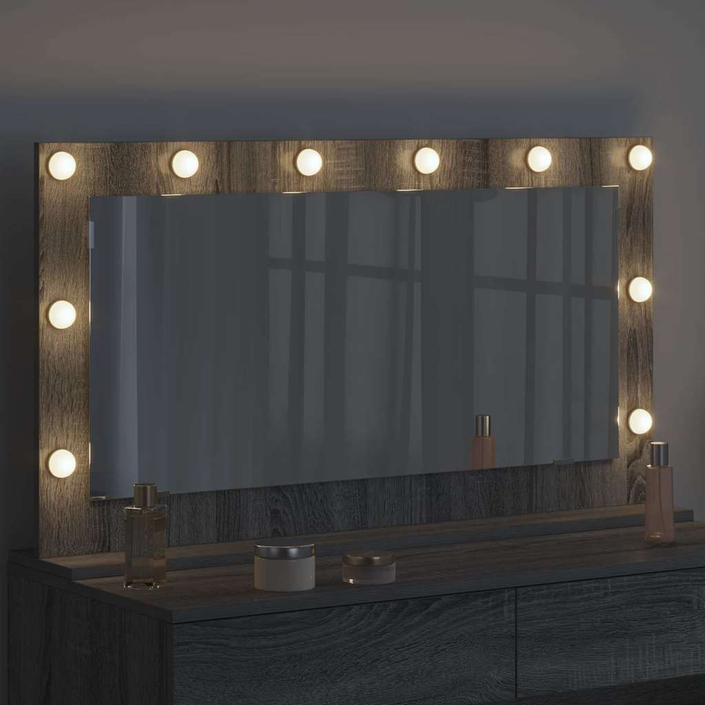 Specchio da VanitÃ  Rettangolare Grigio Sonoma 100 x 55 x 18 cm