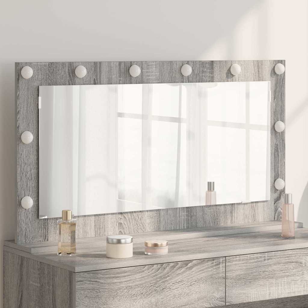 Specchio da VanitÃ  Rettangolare Grigio Sonoma 100 x 55 x 18 cm