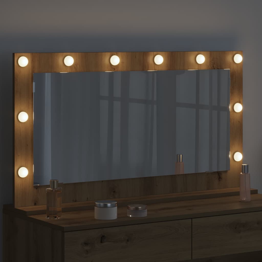 Specchio da VanitÃ  Rovere artigianale 100 x 55 x 18 cm