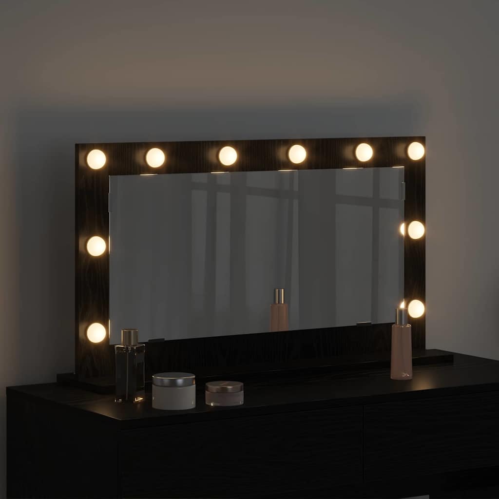 Specchio da VanitÃ  Rettangolare Rovere Nero 80 x 45 x 18 cm
