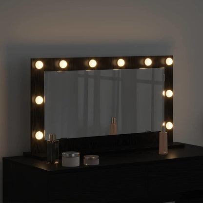 Specchio da VanitÃ  Rettangolare Rovere Nero 80 x 45 x 18 cm