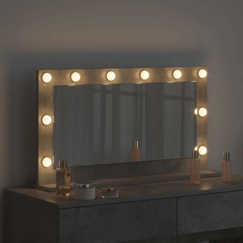 Specchio da VanitÃ  Rettangolare Grigio cemento 80 x 45 x 18 cm