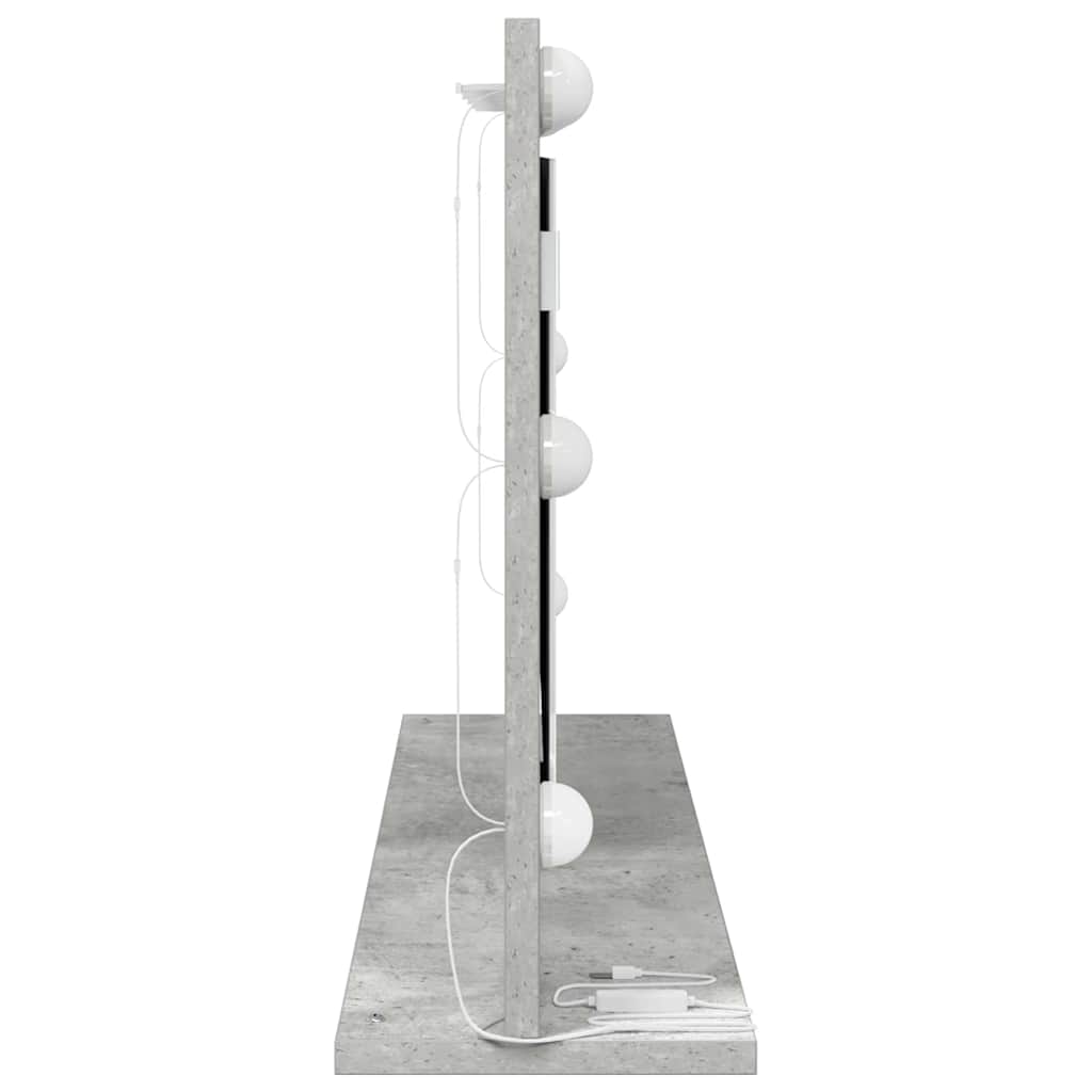 Specchio da VanitÃ  Rettangolare Grigio cemento 80 x 45 x 18 cm
