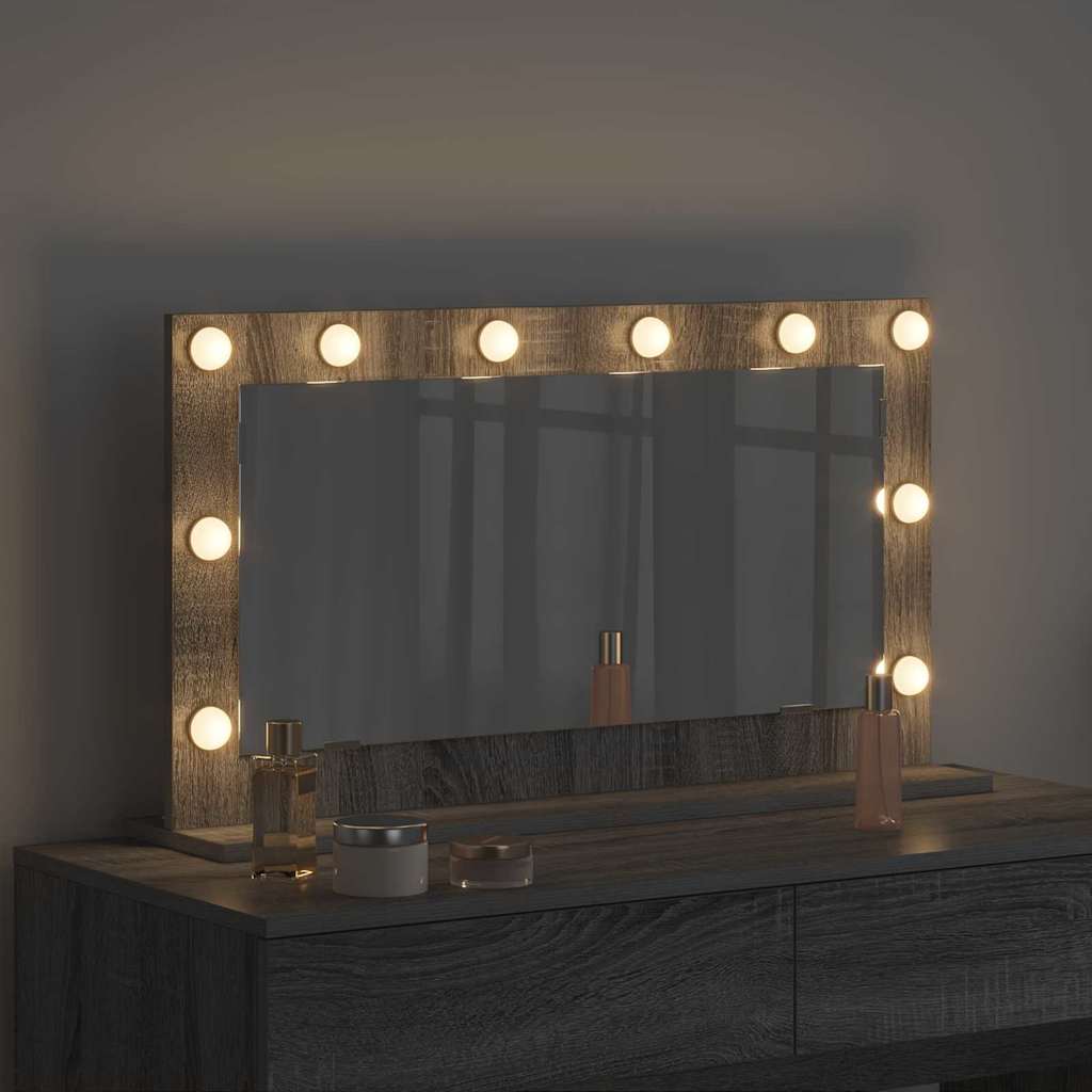Specchio da VanitÃ  Rettangolare Grigio Sonoma 80 x 45 x 18 cm