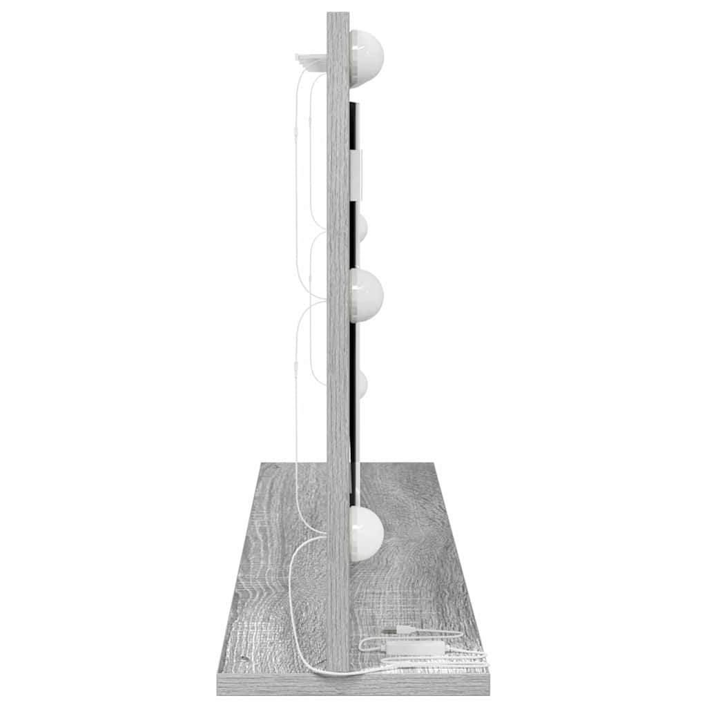 Specchio da VanitÃ  Rettangolare Grigio Sonoma 80 x 45 x 18 cm