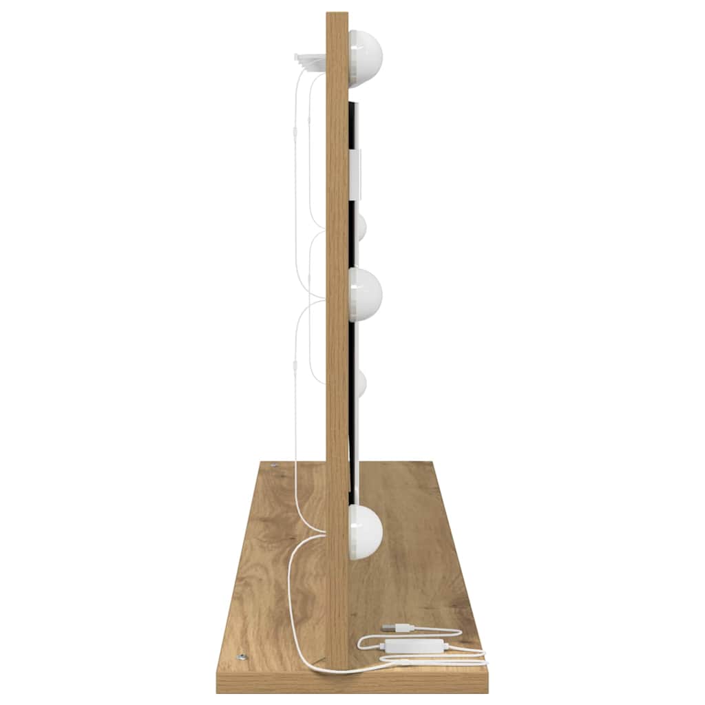 Specchio da VanitÃ  Rovere artigianale 80 x 45 x 18 cm