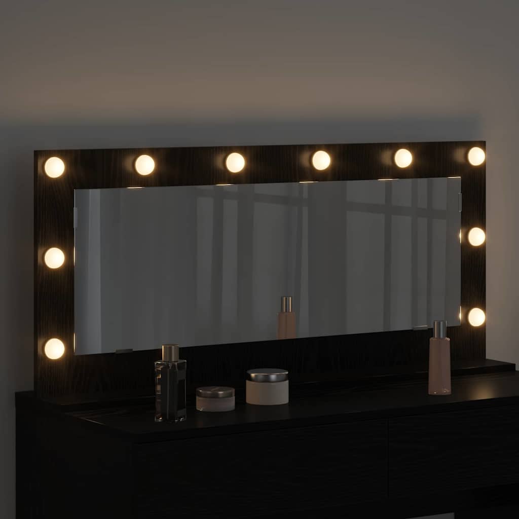 Specchio da VanitÃ  Rettangolare Rovere Nero 100 x 45 x 18 cm