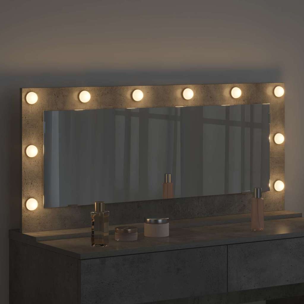 Specchio da VanitÃ  Rettangolare Grigio cemento 100 x 45 x 18 cm