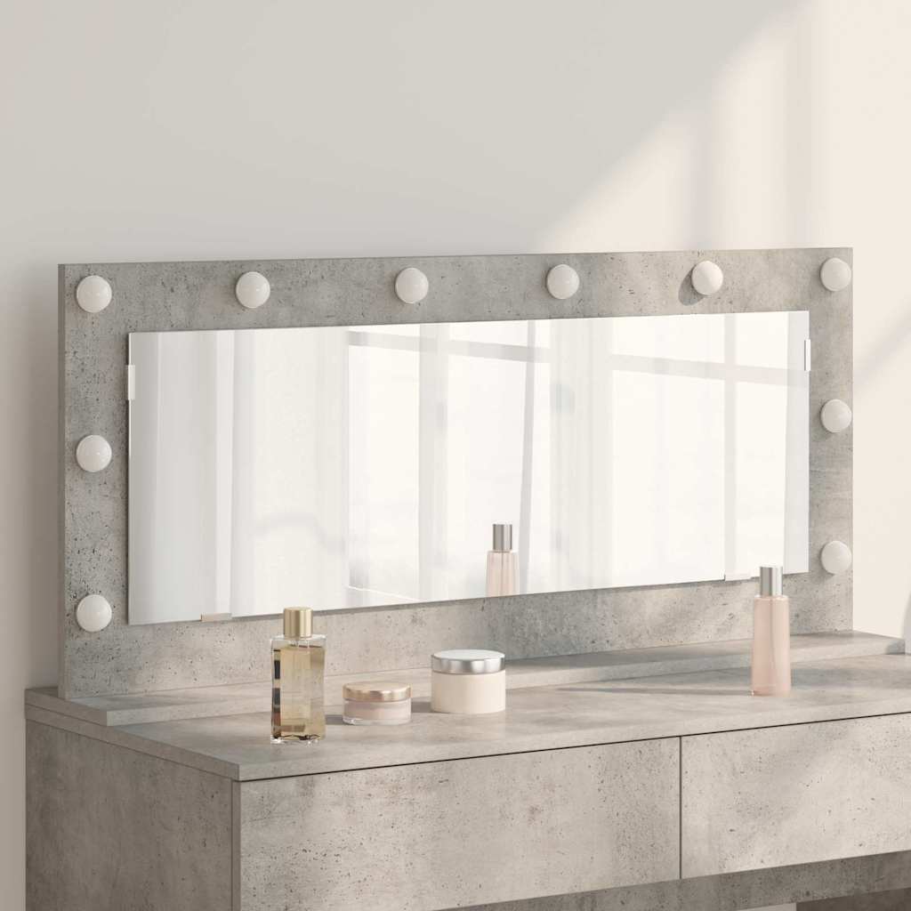 Specchio da VanitÃ  Rettangolare Grigio cemento 100 x 45 x 18 cm