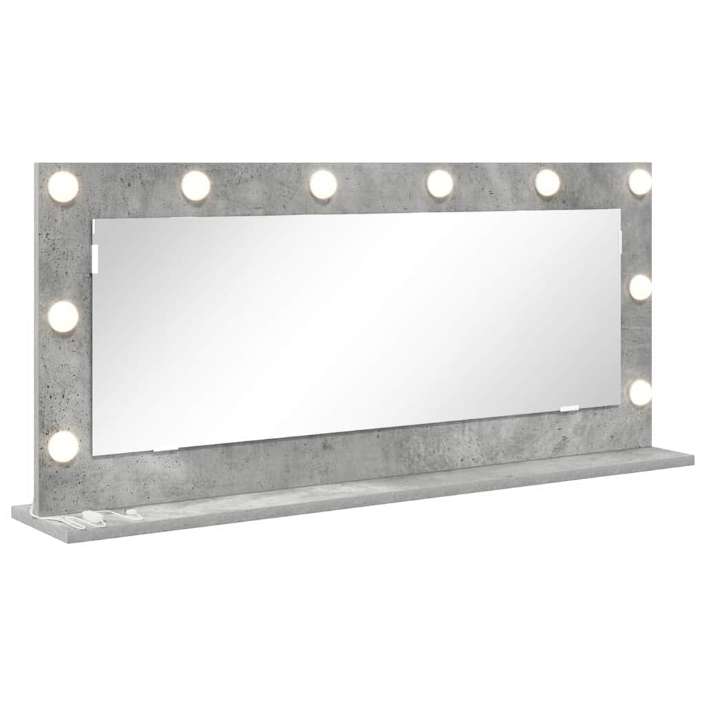 Specchio da VanitÃ  Rettangolare Grigio cemento 100 x 45 x 18 cm