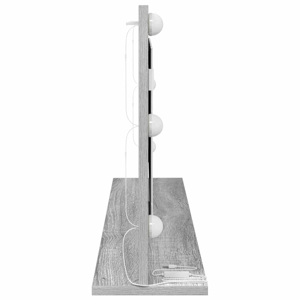 Specchio da VanitÃ  Rettangolare Grigio Sonoma 100 x 45 x 18 cm