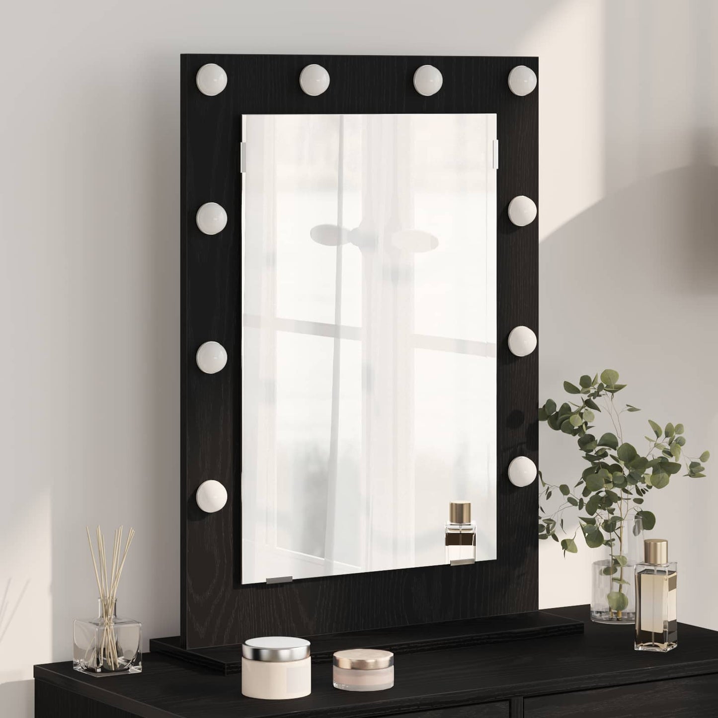 Specchio da VanitÃ  Rettangolare Rovere Nero 70 x 50 x 18 cm