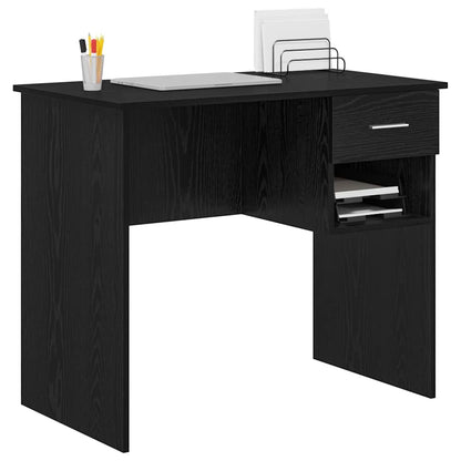 Scrivania Rovere Nero 90 x 49 x 75 cm Legno multistrato