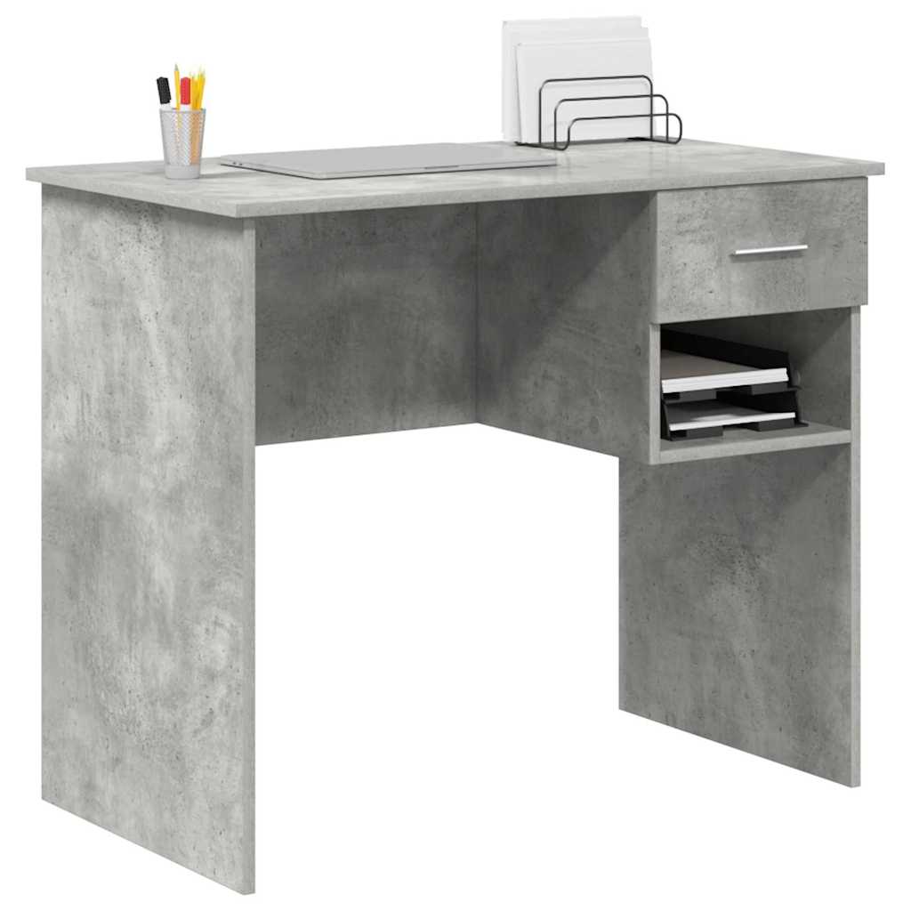 Scrivania Grigio cemento 90 x 49 x 75 cm Legno multistrato