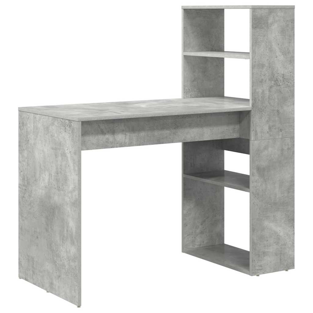 Scrivania Grigio cemento 113 x 54 x 120 cm Legno multistrato