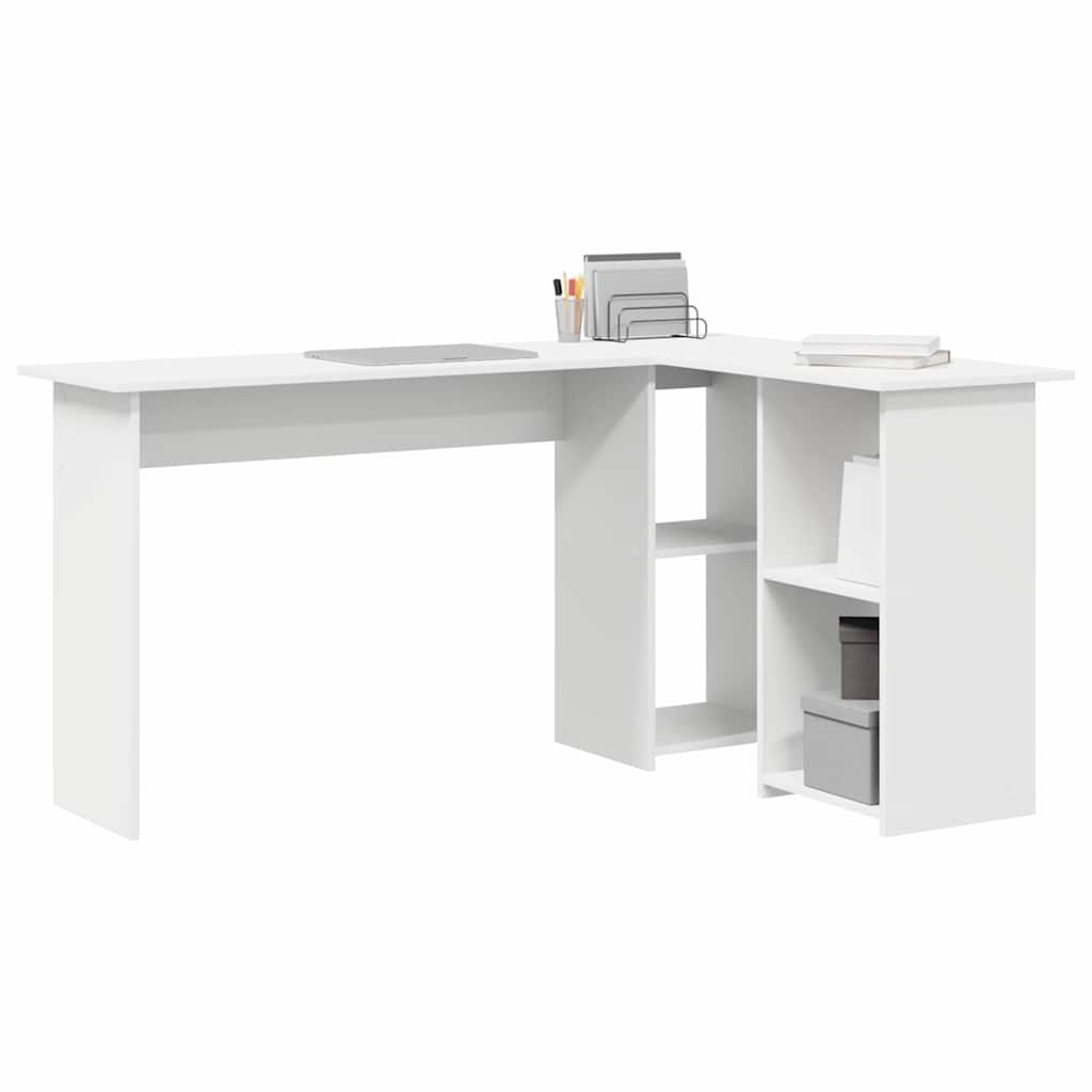 Scrivania Bianco 142 x 102 x 73 cm Legno multistrato
