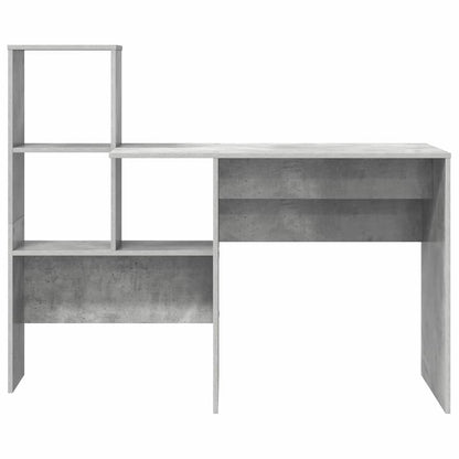 Scrivania con lo scaffale Grigio cemento 131,5 x 50 x 106,5 cm