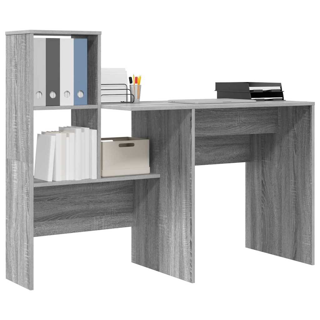 Scrivania Grigio Sonoma 131,5 x 50 x 106,5 cm Legno multistrato