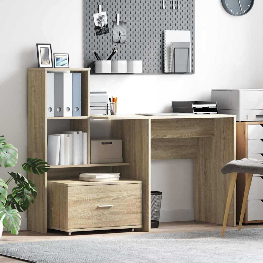 Mobile con Cassetti con ruota Rovere Sonoma 55 x 45 x 31 cm