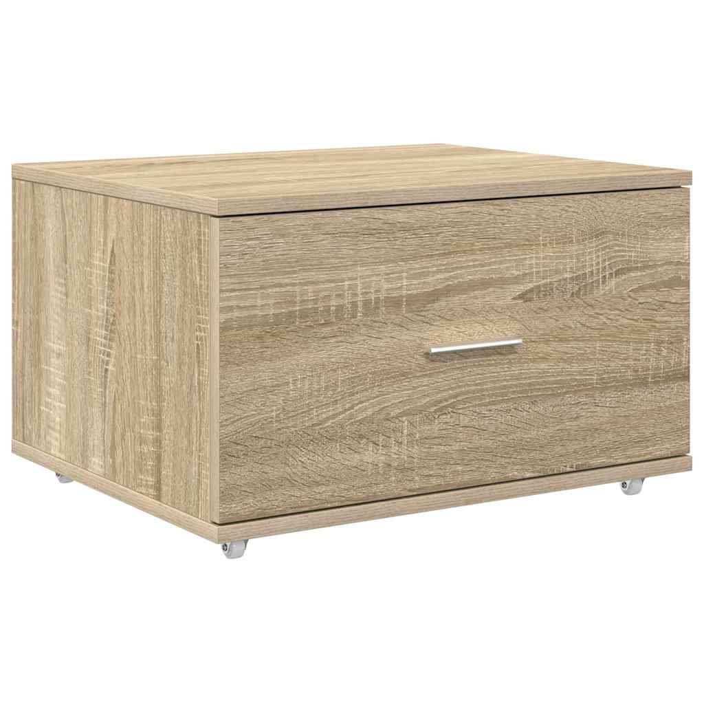 Mobile con Cassetti con ruota Rovere Sonoma 55 x 45 x 31 cm