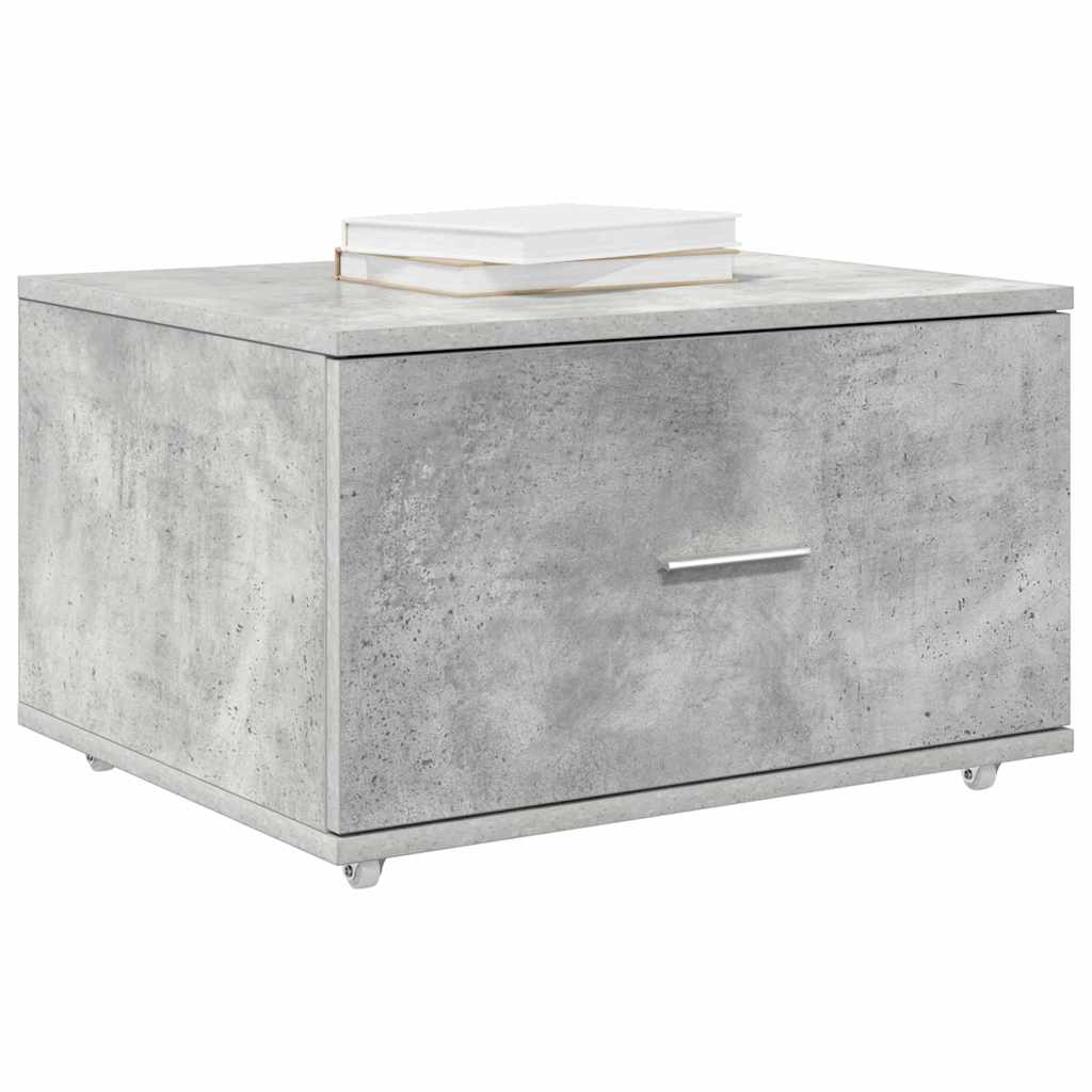 Mobile con Cassetti con ruota Grigio cemento 55 x 45 x 31 cm