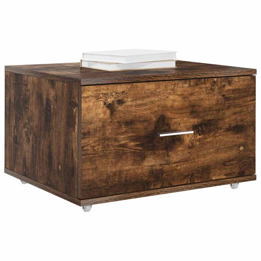 Mobile con Cassetti con ruota Rovere fumÃ© 55 x 45 x 31 cm