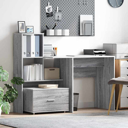 Mobile con Cassetti con ruota Grigio Sonoma 55 x 45 x 31 cm