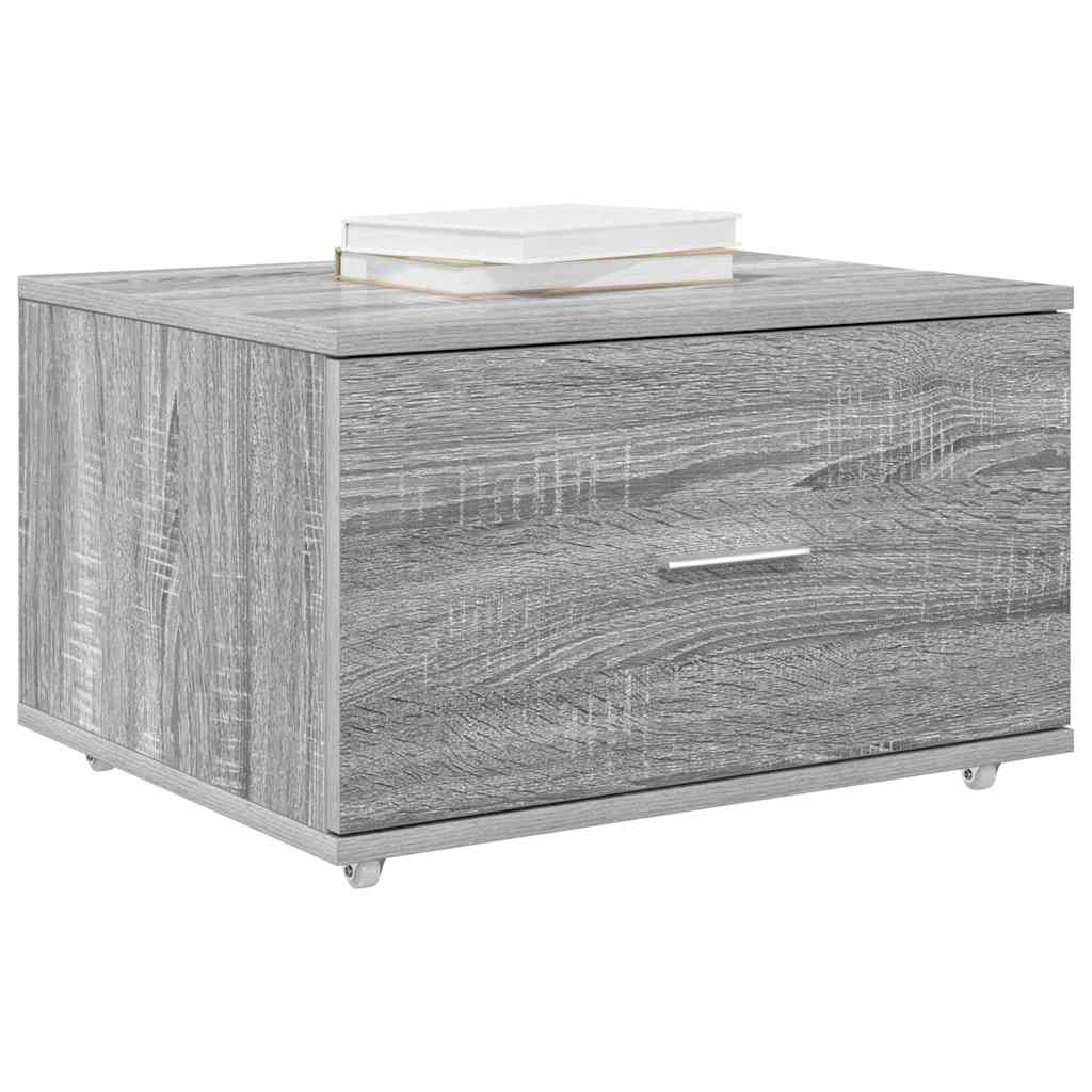 Mobile con Cassetti con ruota Grigio Sonoma 55 x 45 x 31 cm