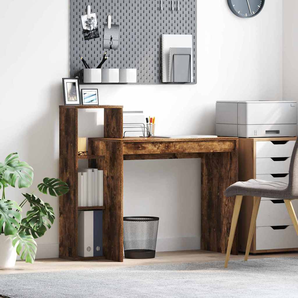 Scrivania Rovere fumÃƒÂ© 100 x 40 x 90 cm Legno multistrato