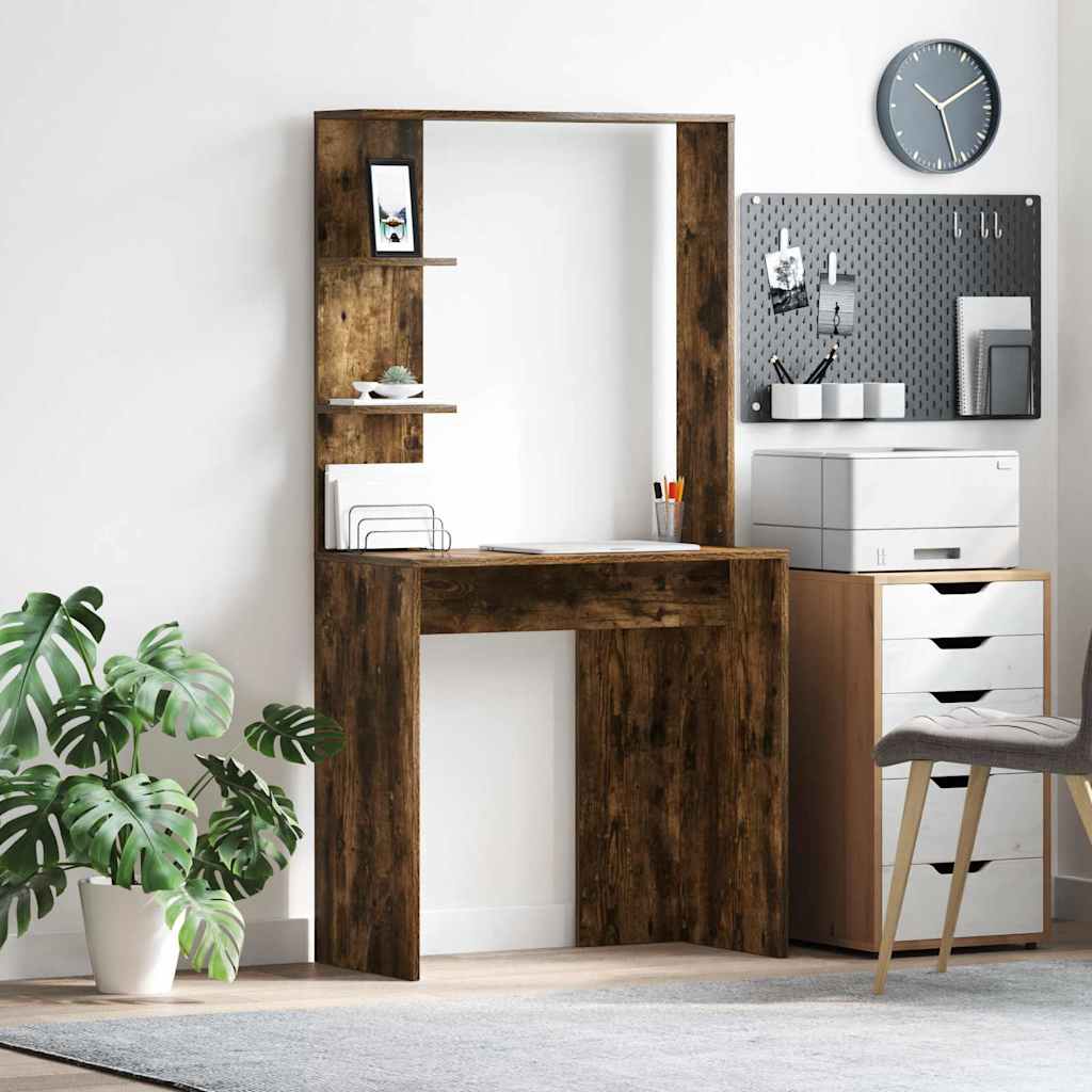 Scrivania Rovere fumÃ© 78,5 x 37 x 154,5 cm Legno multistrato
