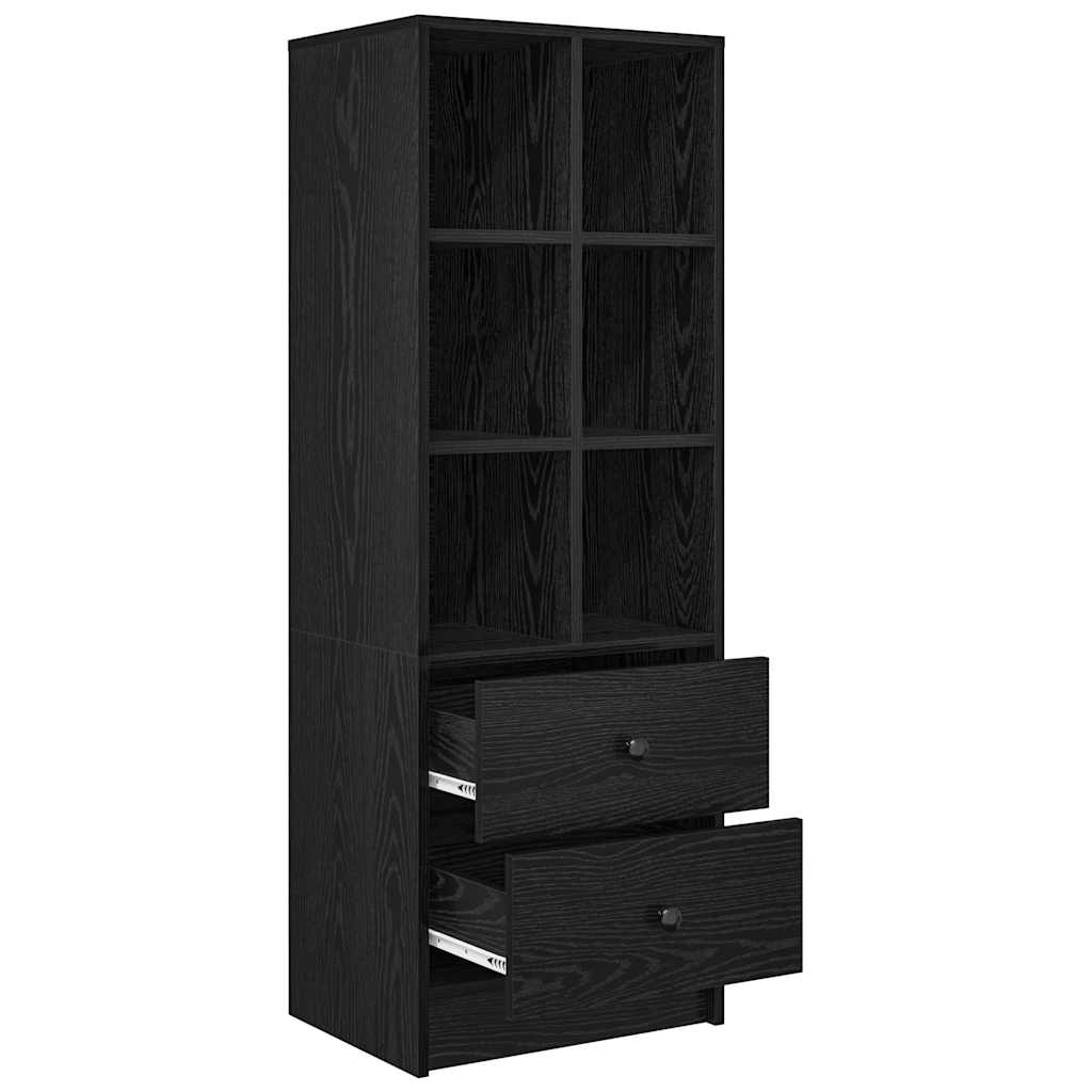 Credenza con cassetto Rovere Nero 45,5 x 34 x 127 cm