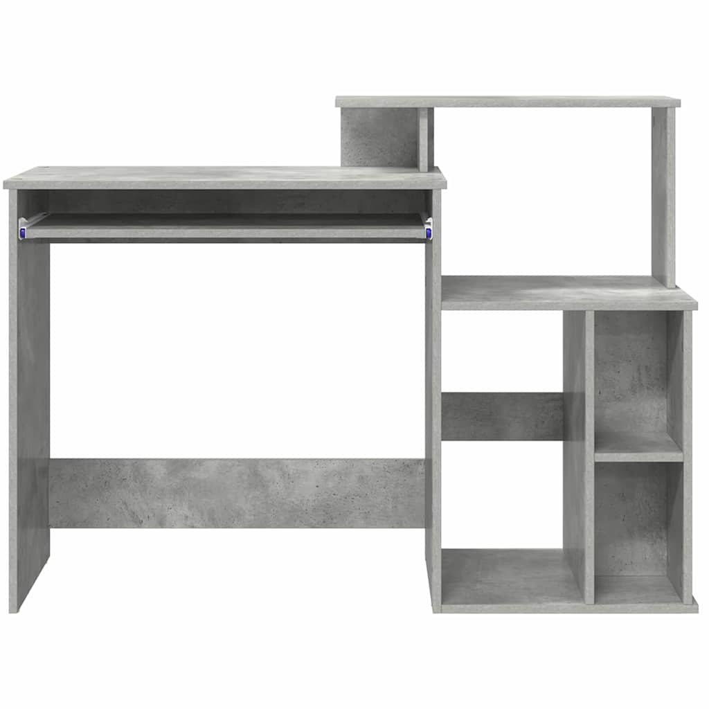 Scrivania Grigio cemento 120,5 x 44 x 88,5 cm Legno multistrato