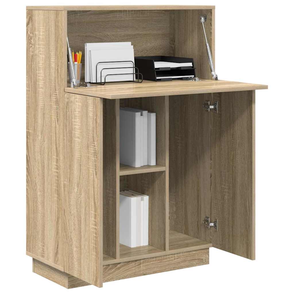 Scrivania con lo scaffale Rovere Sonoma 71,5 x 31,5 x 106,5 cm