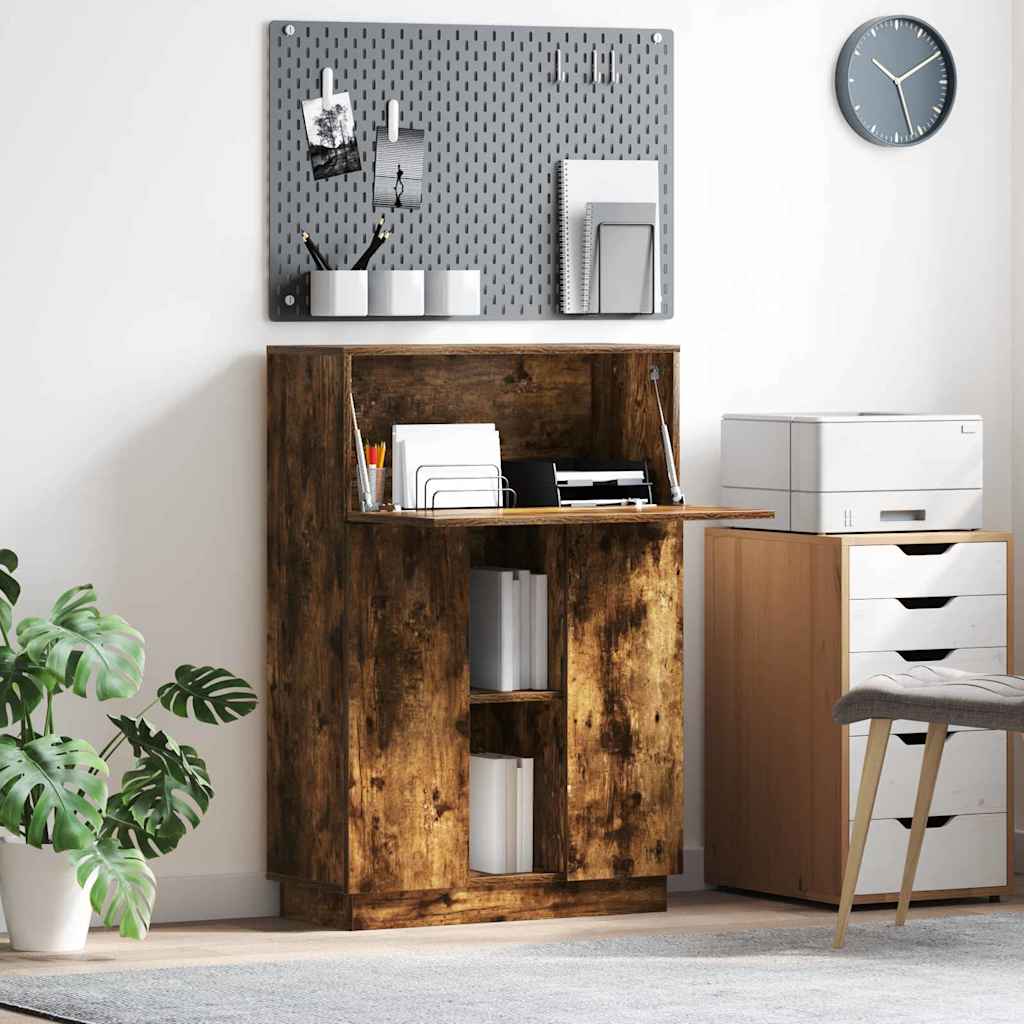 Scrivania Rovere fumÃ© 71,5 x 31,5 x 106,5 cm Legno multistrato